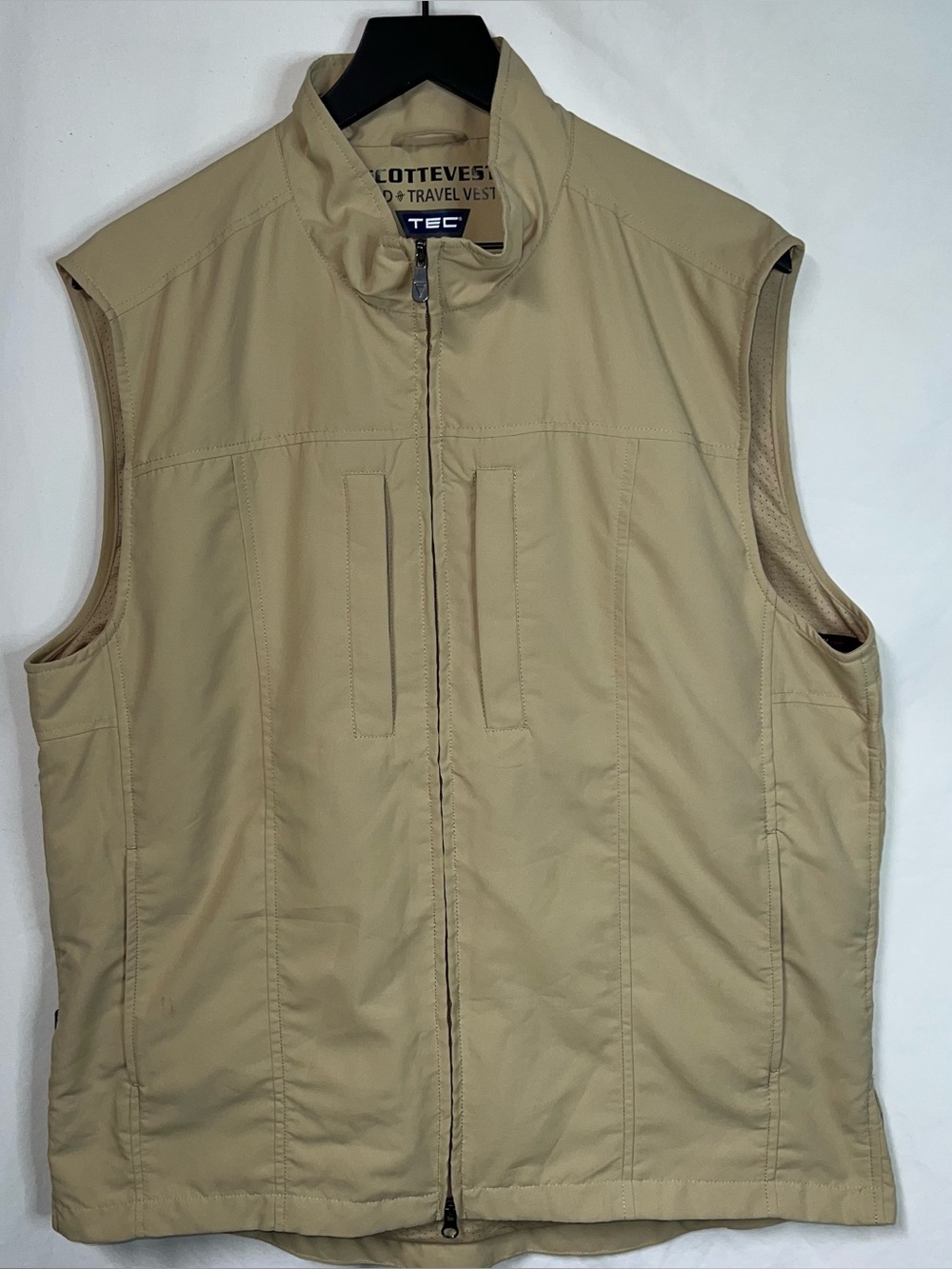 SCOTTeVEST Travel Vest RFID Multipocket Mens Large Khaki